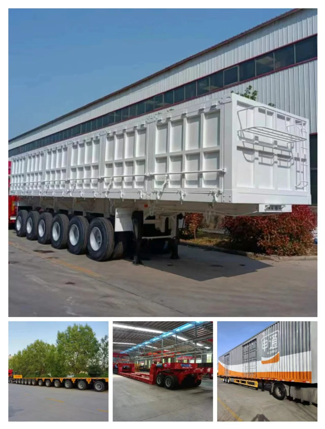 Boxes Container Transport Mechanical/Air Suspension Bulk Cargo Side Wall Semi Trailer