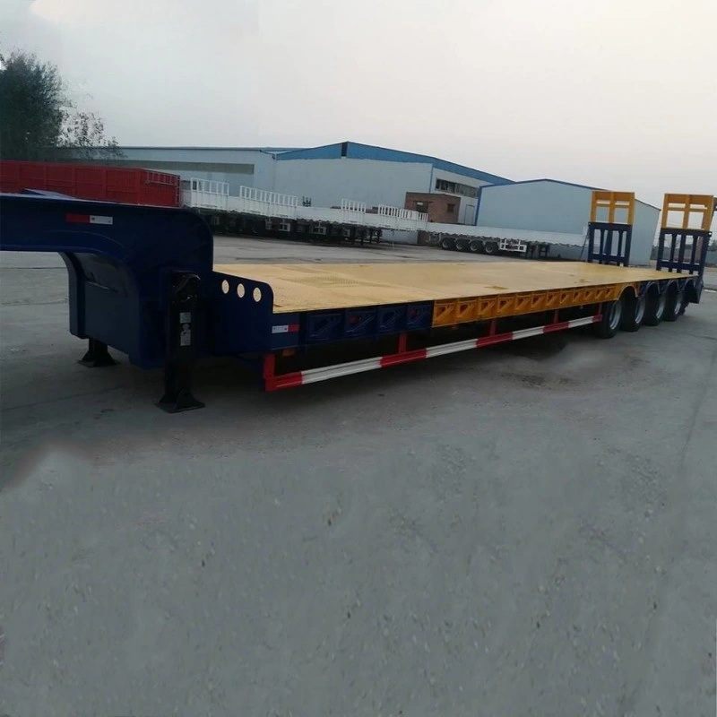 20FT 30tons Turntable Trailer Draw Bar Low Bed Flatbed Container Full Trailer