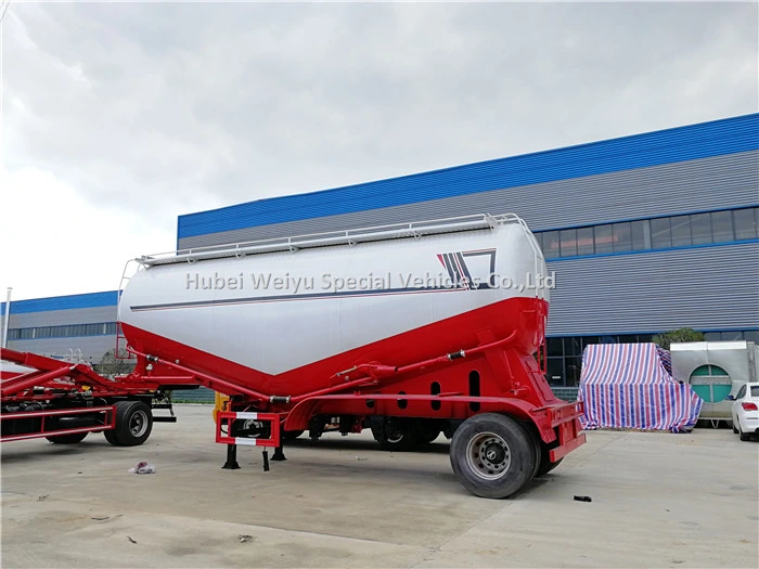 60ton Bulk Cement Dry Powder Silo Air Compressor Cement Tank Container Bulk Trailer