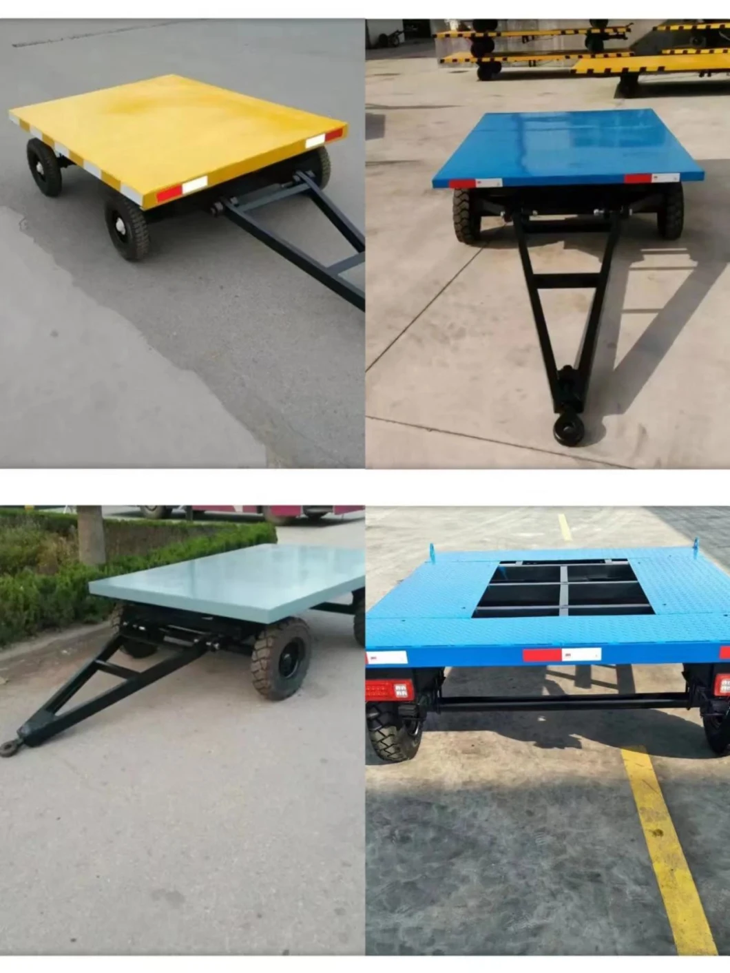 Easy to Carry Luggage Flatbed Trailers for Sale Flat Deck Semi-Trailer Low Flat Bed Full Trailer