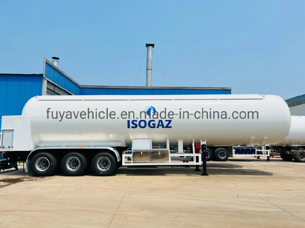 3 Axle 60 000 Liters 30mt 60cbm Propane Gas LPG Road Tanker Trailer with Flowmeter System