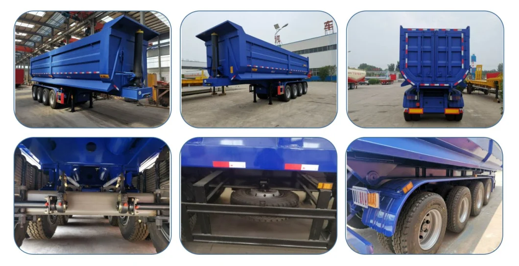 3/4/5/6 Axles 40/60/80/100 Ton Hydraulic Tippingrear End Dumper Dump Heavy Duty Sinotruk Mining Farm Cargo Tipper Truck Semi Trailer for Sale Price in Africa