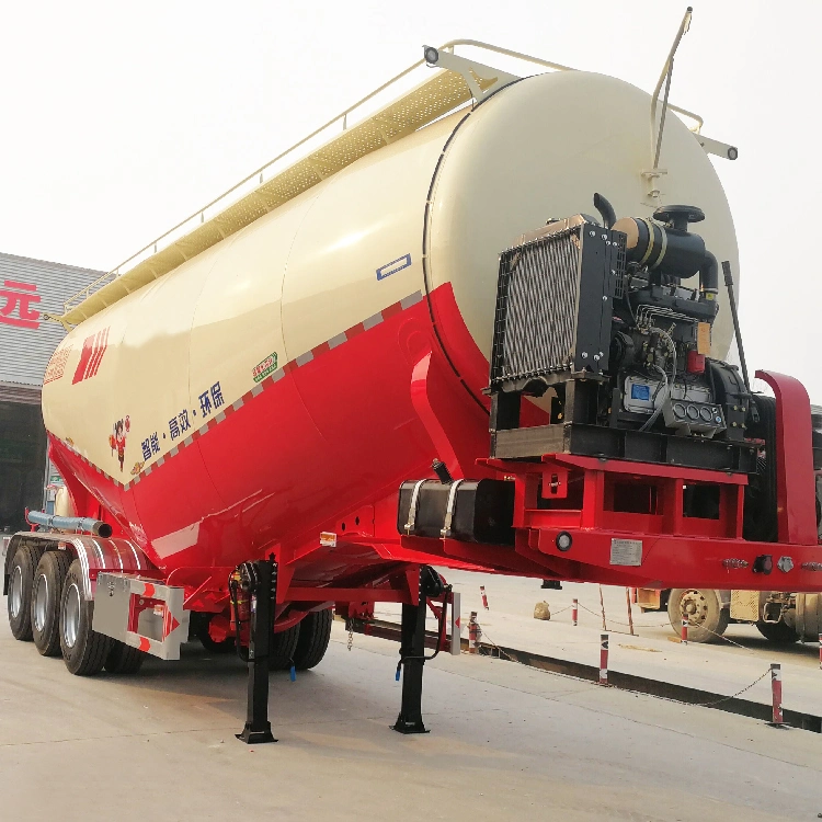 45cbm 65cbm Fly Ash Cement Bulker Silo Tanker Pneumatic Semi Truck Trailer for Sale