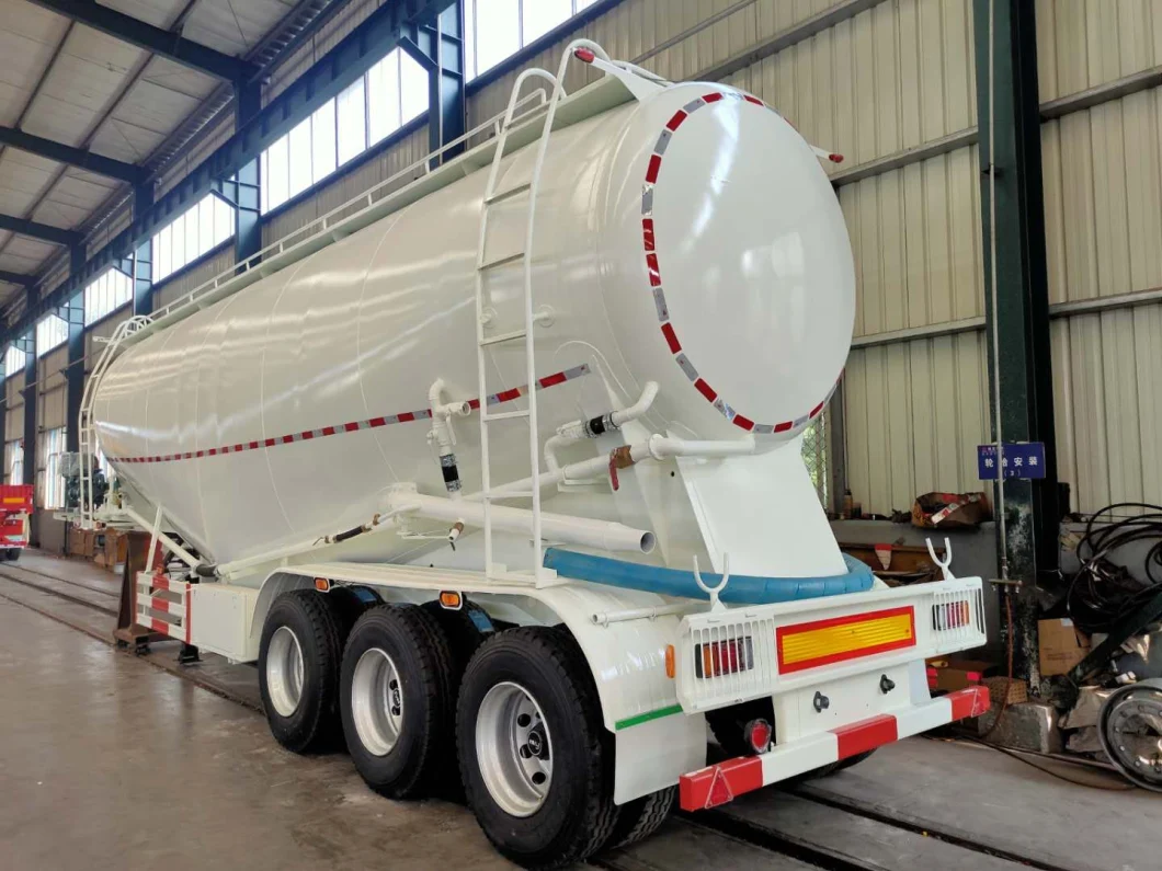 China 50 Cubic Meter Bulk Cement Silo Semi Trailer, 3axle Dry Powder Tanker Trailer