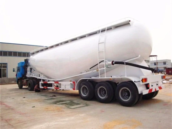 Remolque cisterna de cemento a granel Semirremolque neumático de camión cisterna de silo de cemento de cenizas volantes de 3 ejes