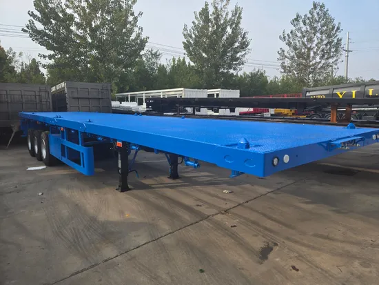 Fabricación de semirremolques de plataforma plana de 40 pies de ejes triples para la venta