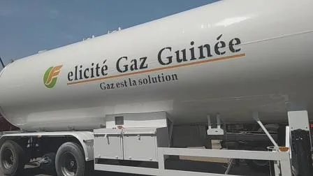 Semirremolque Tri-Axles 50cbm 25tons 56cbm LPG Tanque de gas Tanque de carretera