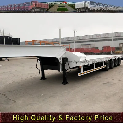 Transporte de contenedores de 40 pies Remolque de plataforma plana Semirremolque de plataforma plana de 3 ejes para la venta