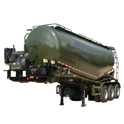 Remolque de camión cisterna de cemento a granel resistente de 3 ejes 40cbm 60 toneladas