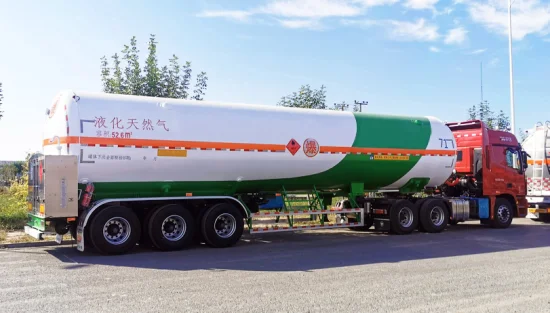 Vehículo criogénico de almacenamiento de GNL Tanques de contenedores de cilindros de gas natural Remolque cisterna de GNL