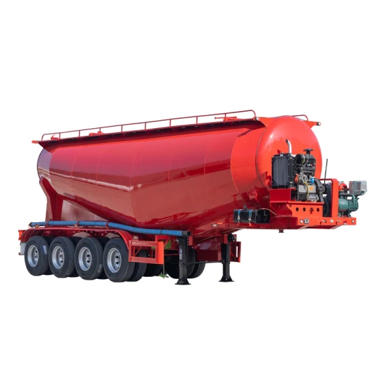 Personalizado 30t/35t/40t/45t/50t 2 ejes 3 ejes 4 ejes Cemento/Cenizas volantes/Material en polvo/ Remolque cisterna tipo V Bulker Silo Camión cisterna Semirremolque