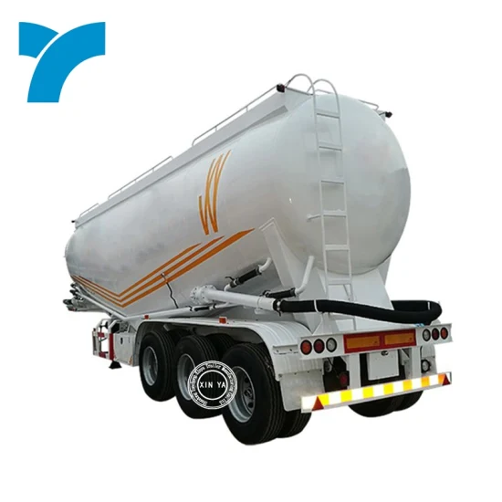China 40 Cbm Cisterna de cemento a granel Semi Tailer Polvo seco a granel Tanque Silo Camión Semirremolque